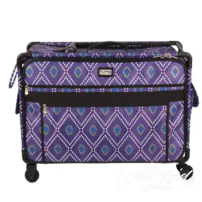 Tutto Sewing Machine Case On Wheels 2X Large 28in Purple Diamond