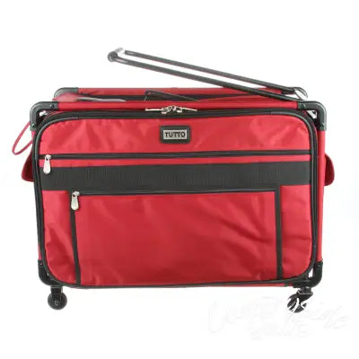 Tutto Sewing Machine Case On Wheels Extra Large 24in Cherry Red