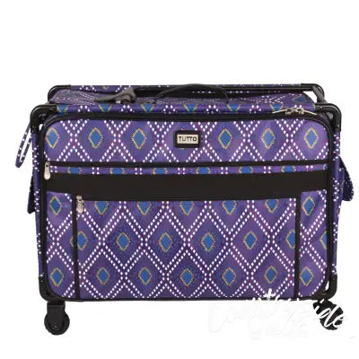 Tutto Sewing Machine Case On Wheels Large 21in Purple Diamond