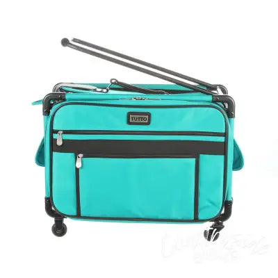 Tutto Sewing Machine Case On Wheels Medium 20in Turquoise