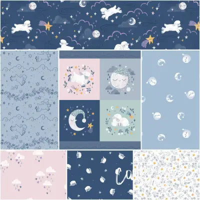 Twinkle Little Star 1 Yard Bundle Nightime, 7pcs