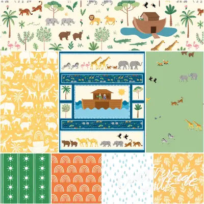 Two by Two 1 Yard Bundle Cream, 8 Pcs.