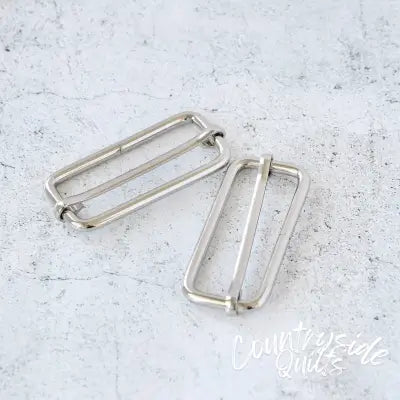 Two 2in Slider Buckles Nickel