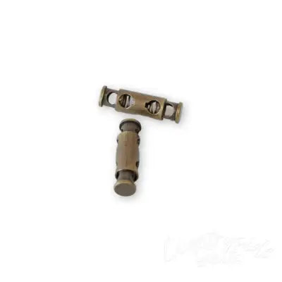 Two Cord Stoppers 1/8in Antique