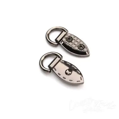 Two Decorative Mini Strap Connectors Gunmetal