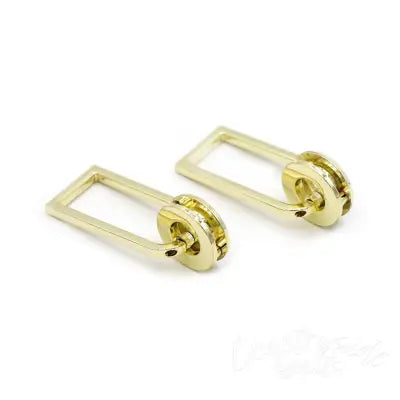 Two Grommet Strap Connectors 3/4 Gold"
