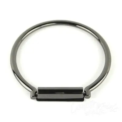 Two Round Purse Handles Gunmetal