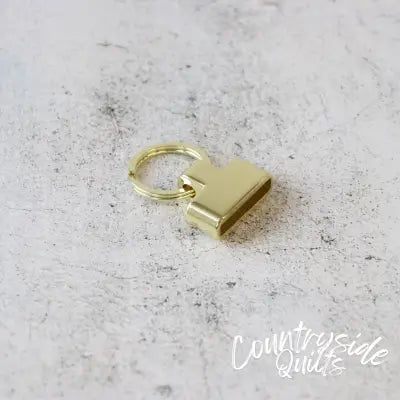 Two Screw-In Key Fobs 1in Gold