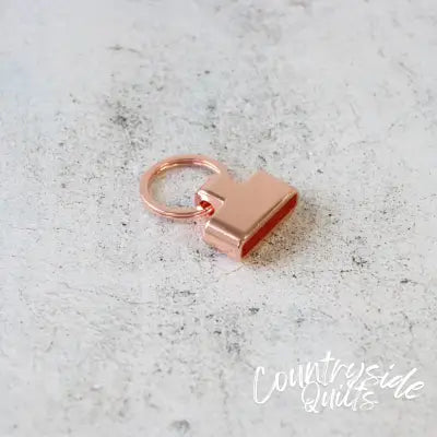 Two Screw-In Key Fobs 1in Rose Gold