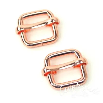 Two Slider Buckles 1/2 Rose Gold"