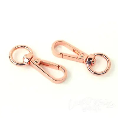 Two Swivel Hooks 1/2 Rose Gold"