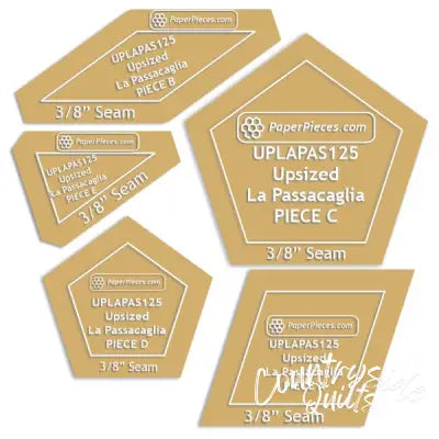 Up Sized La Passacaglia Acrylic Set with 3/8in Seam, 5 Pc