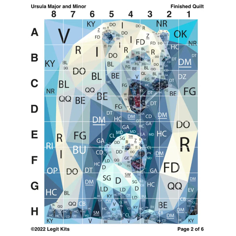 Ursula Major and Minor Pattern PT029