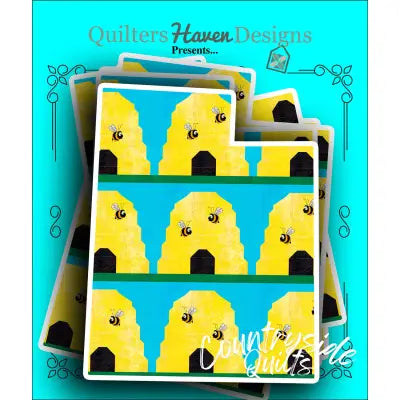 Utah Quilt Sticker 6pk