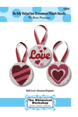 Be My Valentine Ornaments Punch Needle