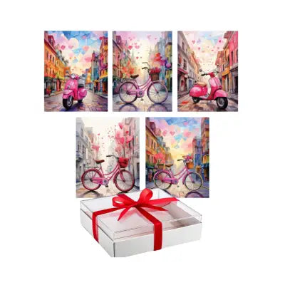 Valentine on Wheels A2 5-Card Boxed Set
