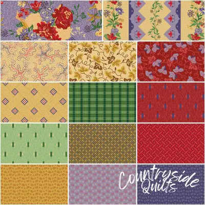 Vera's Garden 1 Yard Bundle Lavender, 14 Pcs.