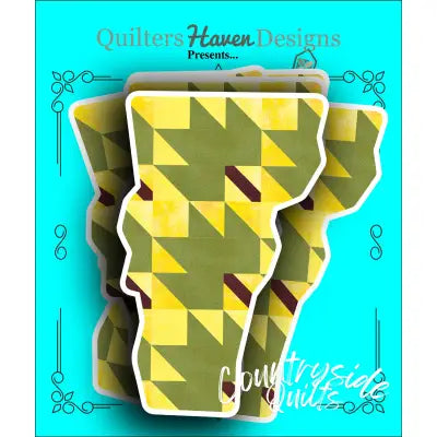 Vermont Quilt Sticker 6pk