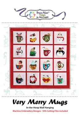 Very Merry Mugs In The Hoop Wall Hanging