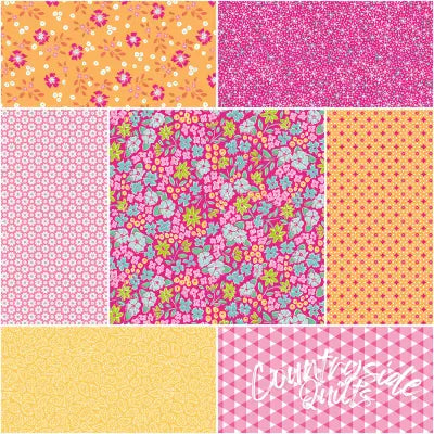 Vibrance 1 Yard Bundle Super Pink, 7 Pcs.