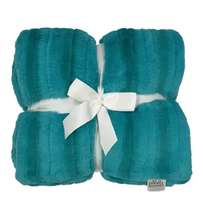 Vienna Teal Luxe Cuddle Finished Blankets 60x72