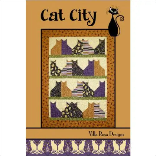 Villa Rosa Designs - Cat City - Post Card Quilt Pattern cat