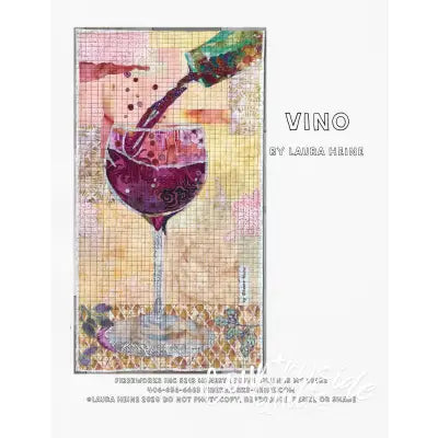 Vino Collage Pattern by Laura Heine