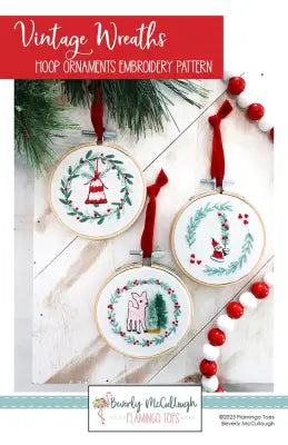 Vintage Wreaths Embroidery Pattern