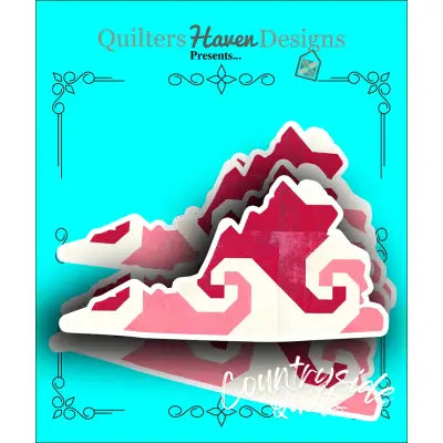 Virginia Quilt Sticker 6pk