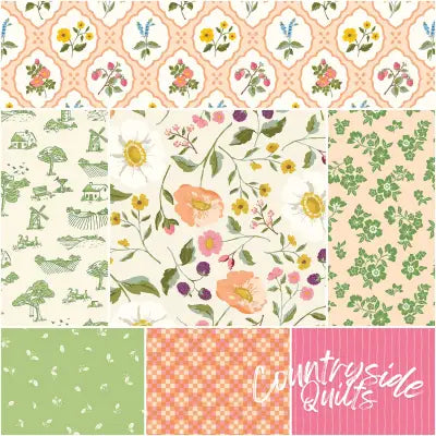 Virginia Rose 1 Yard Bundle Cream, 7pcs