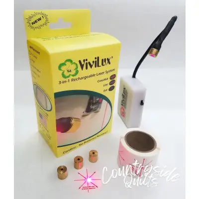 ViviLux 3-in-1 Rechargeable Red Laser System with Hook and Loop Tape