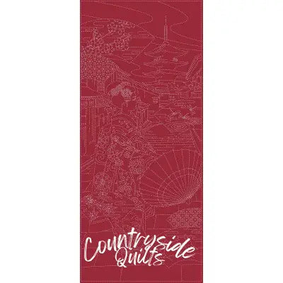 Wagara Sashiko Panel Maiko-san Red