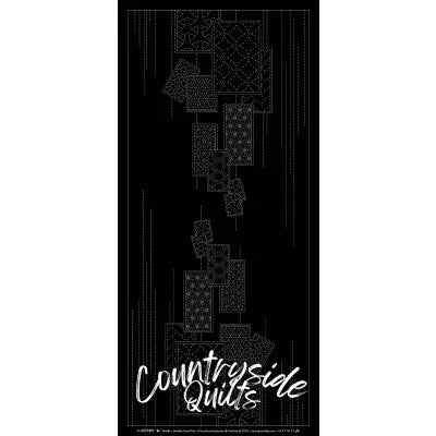 Wagara Sashiko Panel Part 10 Shuffle Black