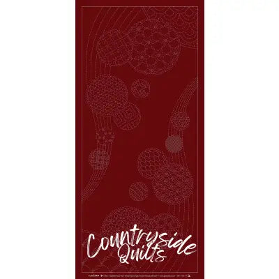 Wagara Sashiko Panel Part 10 Windchimes Red