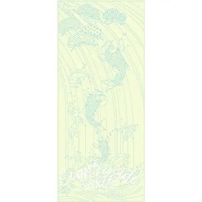 Wagara Sashiko Panel Splashing Spirits White