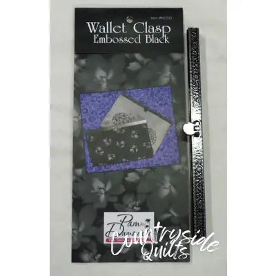 Wallet Clasp Embossed Black 7-1/2in
