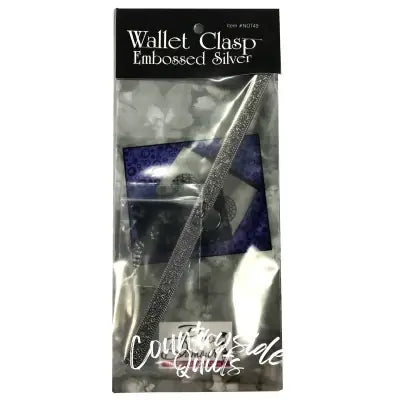 Wallet Clasp Embossed Silver 7-1/2in