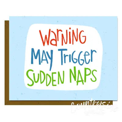 Warning Greeting Card