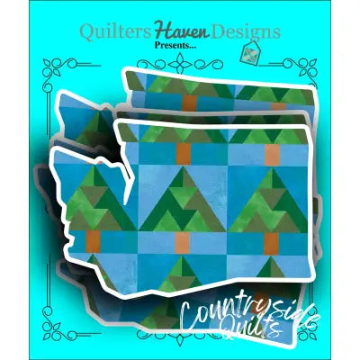 Washington Quilt Sticker 6pk