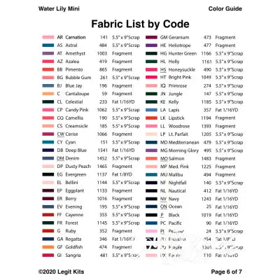 Water Lily Mini Pattern