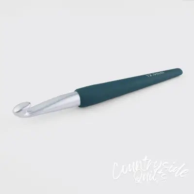 Waves Aluminium Single Ended Crochet Hook 12.00mm Emerald