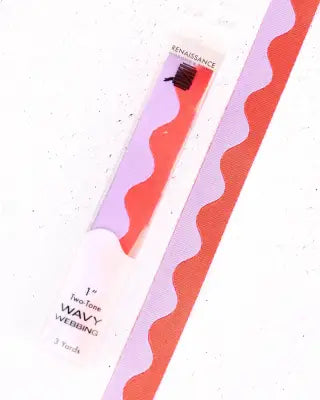 Wavy Webbing Lavender Citrus 1in x 3yds