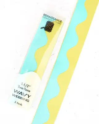 Wavy Webbing Lime Splash 1-1/2in x 3yds