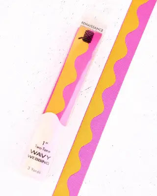 Wavy Webbing Pink Lemonade 1in x 3yds