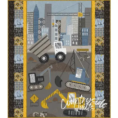 Wendy Sheppard Bulldozer Blvd. 34in x 39in Quilt Top