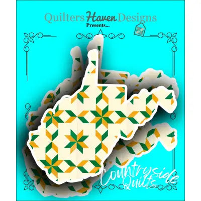 West Virginia Quilt Sticker 6pk