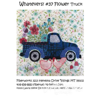 Whatevers! #37 Flower Truck Collage Pattern by Laura Heine
