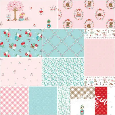 Whimsical Woodland 1 Yard Bundle Pink, 10pcs