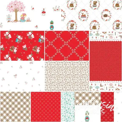 Whimsical Woodland 1 Yard Bundle White, 10pcs