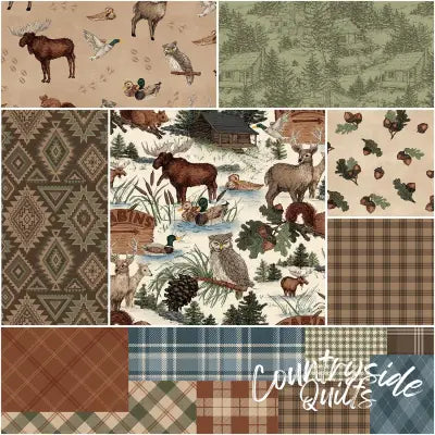 Whispering Pines 1 Yard Bundle Cream, 7 Pcs.